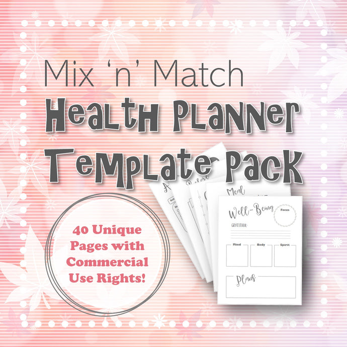 Mix 'n' Match Health Planner Template Pack