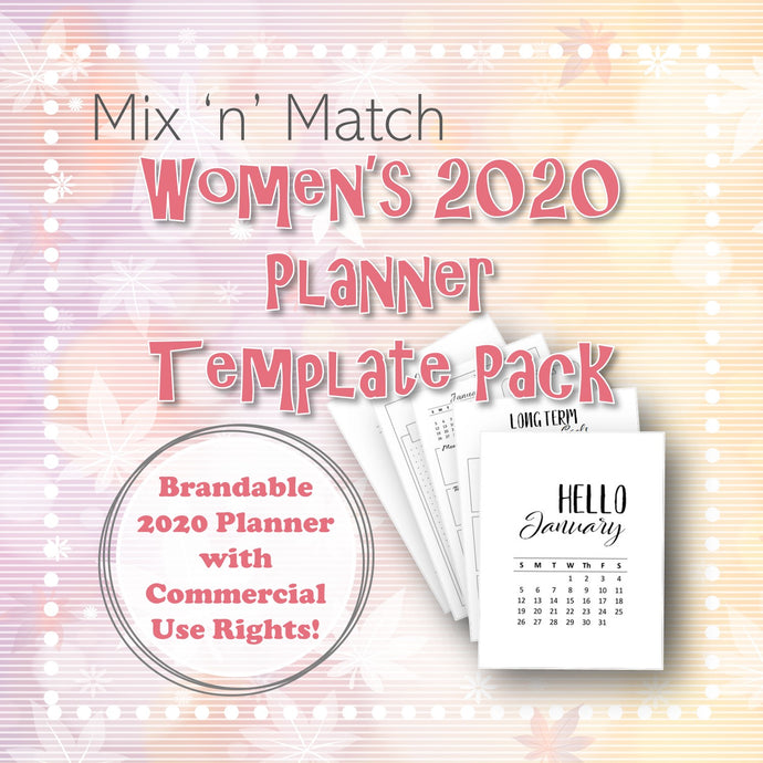Mix 'n' Match Women's 2020 Planner Template Pack